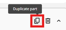 Duplicate part icon