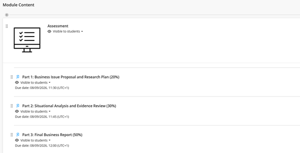 Multiple Turnitin links in a MyBeckett module