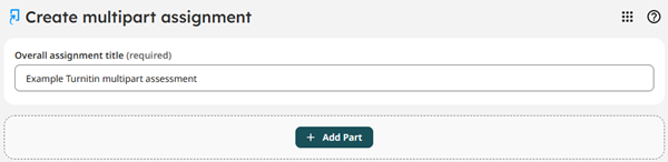 Overall assignment title
