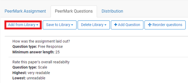 add from library button