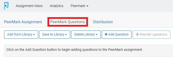PeerMark questions tab