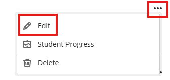 three dots to edit assignment