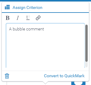 Bubble comment tools