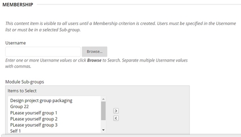 adaptive release membership group