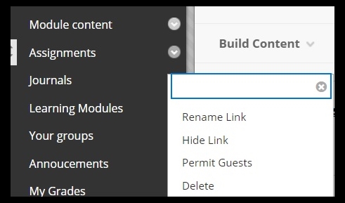 rename content menu item