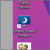 "Extend Screen Timeout" screenshot of icon on desktop