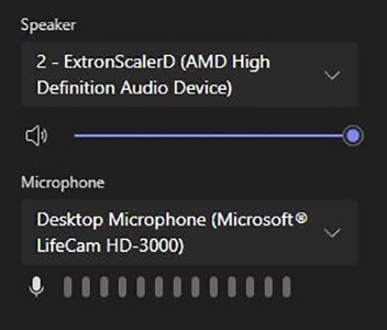 Computer speaker settings