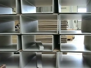 Abstract boxes stacked