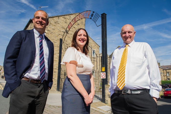 Adam Hainsworth, Fran Parkinson and Simon Baldwin at AW Hainsworth