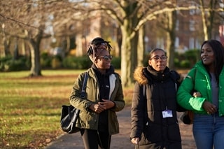 Students walking on Headingley Campus