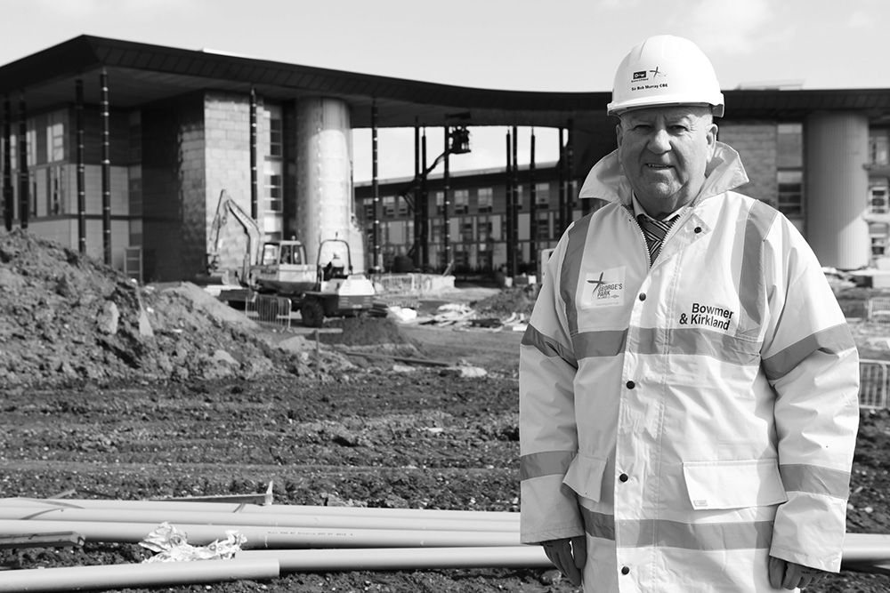 Sir Bob Murray at St Georges Park during its construction