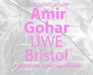 Image of event poster with pink font