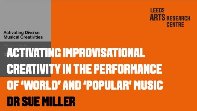 ACTIVATING IMPROVISATIONAL CREATIVITY IN THE PERFORMANCE OF 'WORLD' AND 'POPULAR MUSIC'-DR SUE MILLER