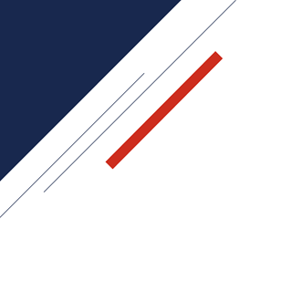 Graphics image of white background with dark blue triangle, red block and grey lines