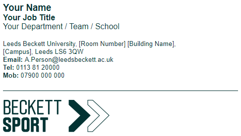 Beckett Sport signature