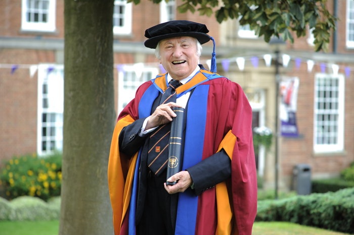 Richard Demarco receiving his honorary award