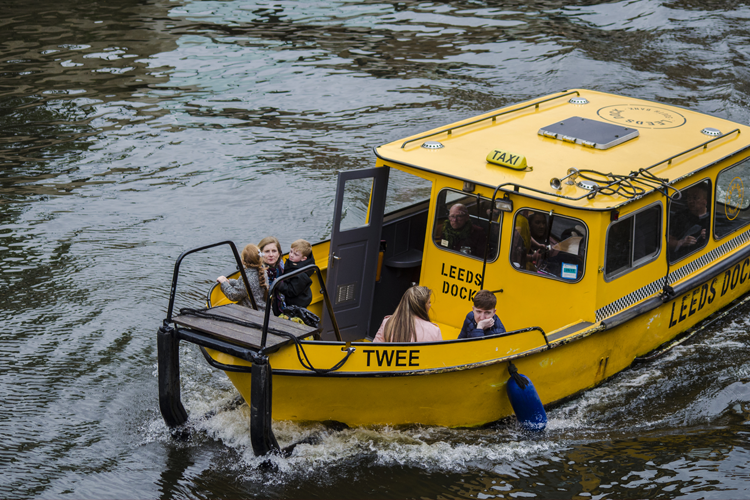 Yellow Leeds water taxi