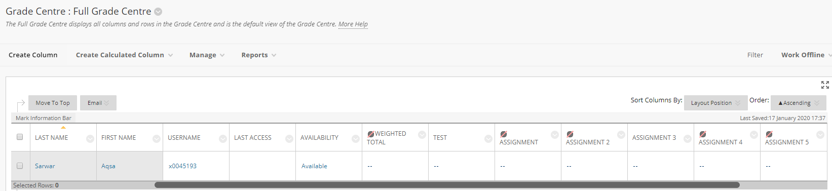 Grade Centre MyBeckett