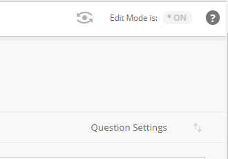 Question settings button